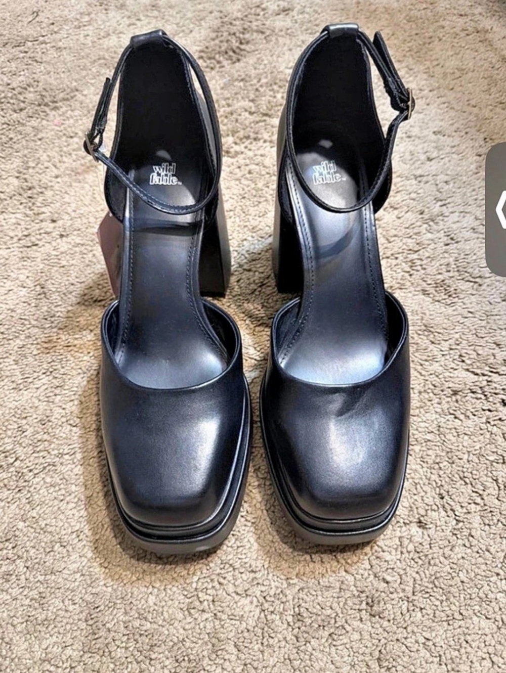 Wild Fable Black Platform Heels US 9 NWT